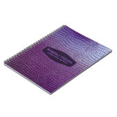 パープルトーンスネークスキンフェイクレザールック ノートブック (左側)
