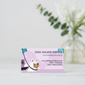 パープルドッグウォーカーサービスフランスのブルドッグ 名刺 (スタンド正面)