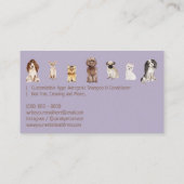 パープルドッグウォーカーロイヤリティディスカウントポー 名刺 (裏面)