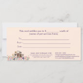 パープルドッググルーミングブティックペットシッターのプレゼント (裏面)