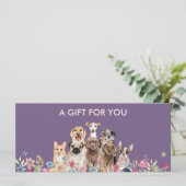 パープルドッググルーミングブティックペットシッターのプレゼント (スタンド正面)