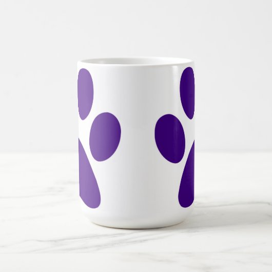 パープルドッグポープリントカスタマイズ可能なコーヒーマグ コーヒーマグカップ (中央)