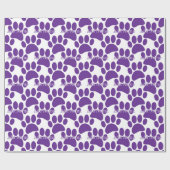 パープルドッグポープリント名前をカスタムする ラッピングペーパー (フラット)