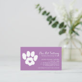 パープルドッグロゴハートポー 名刺 (スタンド正面)
