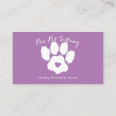 パープルドッグロゴハートポー 名刺 (裏面)