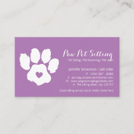 パープルドッグロゴハートポー 名刺
