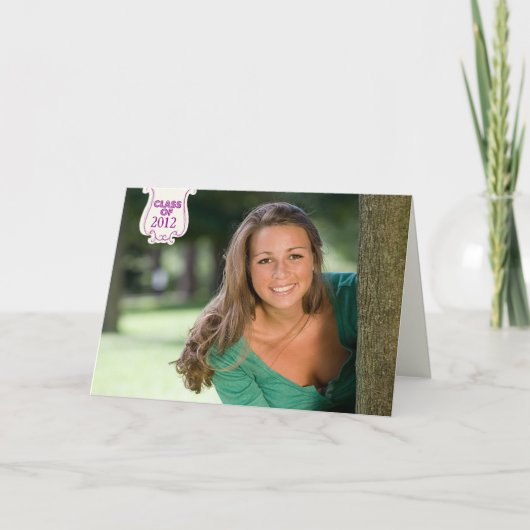 パープルドット写真卒業パーティー発表 招待状 (正面)