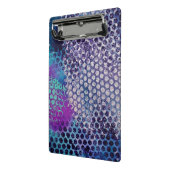 パープルドット抽象芸術 ミニクリップボード (アングル2)