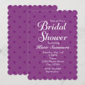パープルドット BRIDAL SHOWER  招待状 (正面/裏面)