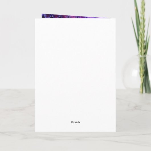 パープルドラゴンはかりで測金ゴールドフェイクグリッター誕生日 サンキューカード (裏面)