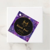 パープルドラゴンはかりで測金ゴールド誕生日ありがとう フェイバータグ (インサイチュ)