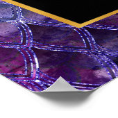 パープルドラゴンはかりで測金ゴールド誕生日パーティーへようこそ ポスター (角)