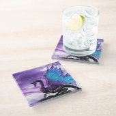 パープルドラゴンガラスのコースター ガラスコースター (アングル)