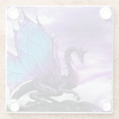 パープルドラゴンガラスのコースター ガラスコースター (裏面)