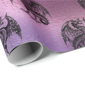 パープルドラゴンデザイン ラッピングペーパー (ロールコーナー)