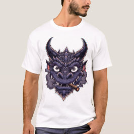 パープルドラゴンファンタジーグラフィック Tシャツ