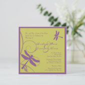 パープルドラゴンフライの結婚式招待状 招待状 (スタンド正面)