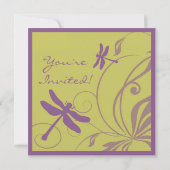 パープルドラゴンフライの結婚式招待状 招待状 (裏面)