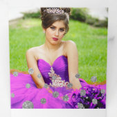 パープルドラゴンフライキャリッジキンセニェラ招待状 三つ折りクリスマスカード (内部最初)