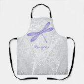 パープルドラゴンフライパーソナライズされたオールオーバープリントエプロン エプロン (正面)