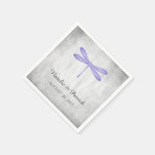 パープルドラゴンフライ結婚ズ紙ナプキンス スタンダードカクテルナプキン (角)