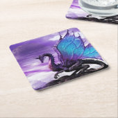 パープルドラゴン スクエアペーパーコースター (アングル)