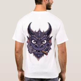 パープルドラゴン ファンタジー グラフィック Tシャツ