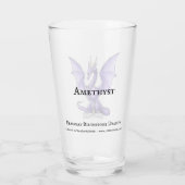 パープルドラゴン：2月の誕生石アメジスト タンブラーグラス (裏面)