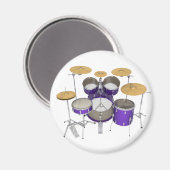 パープルドラムキット： マグネット (正面/裏面)