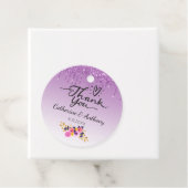 パープルドリッピンググリッターフローラありがとう フェイバータグ (インサイチュ)