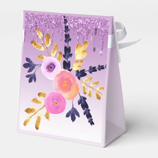 パープルドリッピンググリッターフローラありがとう フェイバーボックス (裏面サイド)