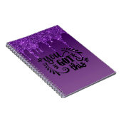 パープルドリッピンググリッター |お得客様 ノートブック (右側)