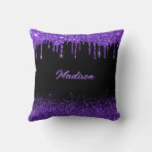 パープルドリップグリッター クッション (裏面)
