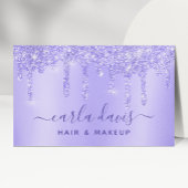 パープルドリップスパークルラッシュサロンメイクアップアーティスト 名刺