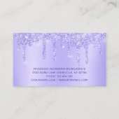 パープルドリップスパークルラッシュサロンメイクアップアーティスト 名刺 (裏面)