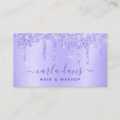パープルドリップスパークルラッシュサロンメイクアップアーティスト 名刺 (正面)