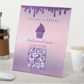 パープルドリップベーカリーショップ QRコード支払い 台座サイン (インサイチュ)