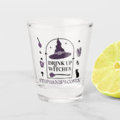 パープルドリンクアップウィッチハロウィーン ショットグラス (正面)