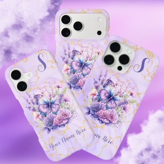 パープルドリームの蝶々 Case-Mate iPhoneケース