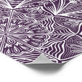 パープルドリームエレガントタイポグラフィマンダラアートモダン ポスター (角)