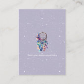 パープルドリームキャッチャーベビー エンクロージャーカード (裏面)