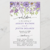 パープルドリームススタイリッシュフローラ結婚式 プログラム (正面)