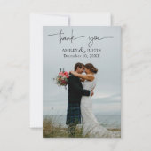 パープルドリームススタイリッシュ花模様サンキューカード (正面)