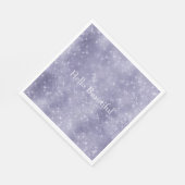 パープルドリームスパークル スタンダードランチョンナプキン (角)