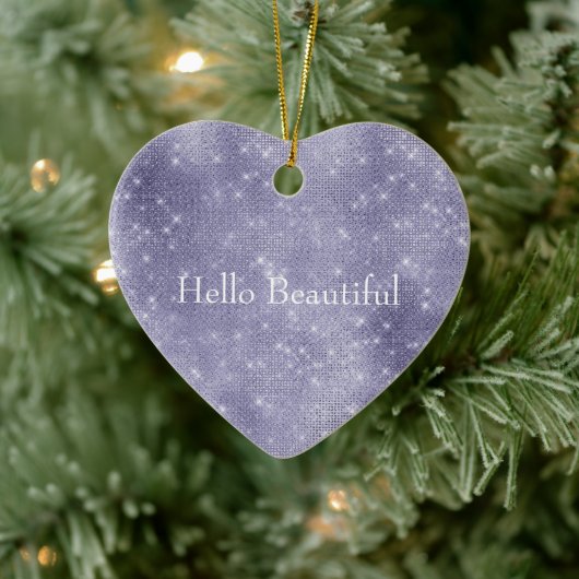 パープルドリームスパークル セラミックオーナメント (ツリー)