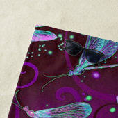 パープルドリームズトンボ ビーチタオル (インサイチュ)