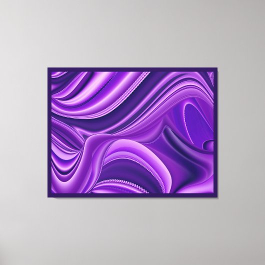 パープルドリームズ抽象芸術ファンタジーレインボーアート キャンバスプリント (正面)