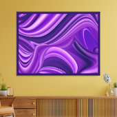 パープルドリームズ抽象芸術ファンタジーレインボーアート キャンバスプリント (インサイチュ (リビング))