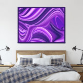 パープルドリームズ抽象芸術ファンタジーレインボーアート キャンバスプリント (インサイチュ (寝室))