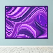 パープルドリームズ抽象芸術ファンタジーレインボーアート キャンバスプリント (インサイチュ (ウッドフロア))